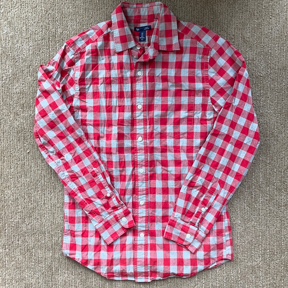 GAP Buffalo Check Slim Fit Button Down Shirt